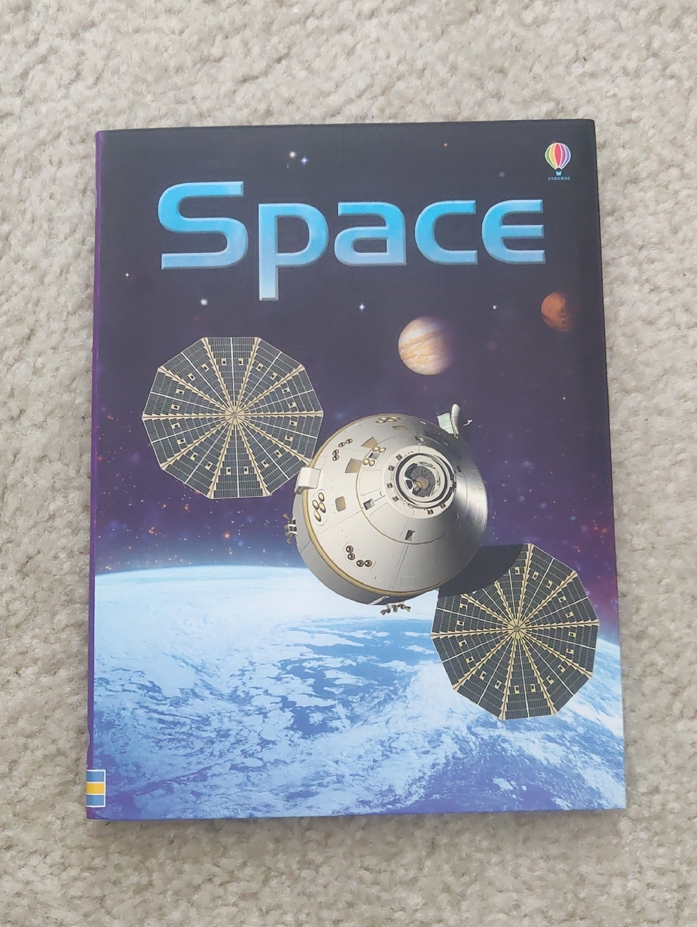 Usborne Kids Flexibound Book About Space Educational Y2K Historical Illustration